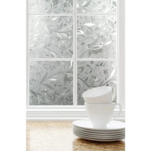 Wisdom_Window_Glass_Decorative_Frosted_Film_Heat_Control_Film_Self_Adhesive_Window_Frosted_Film_12_X_48_Glass_Flower_Frosted