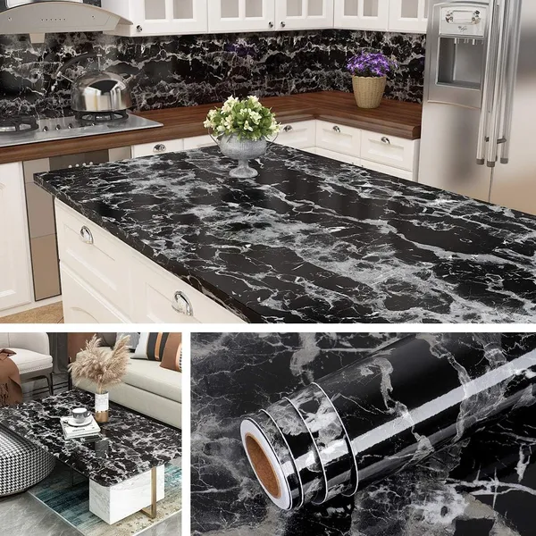 Wisdom_Vinyl_Self_Adhesive_Black_Grey_Geometric_Marble_Wallpaper