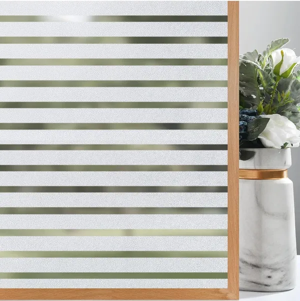 Wisdom_Privacy_Window_Film_Sticker_12x28_In_Decorative_Window_Glass_Stripe_Frosted