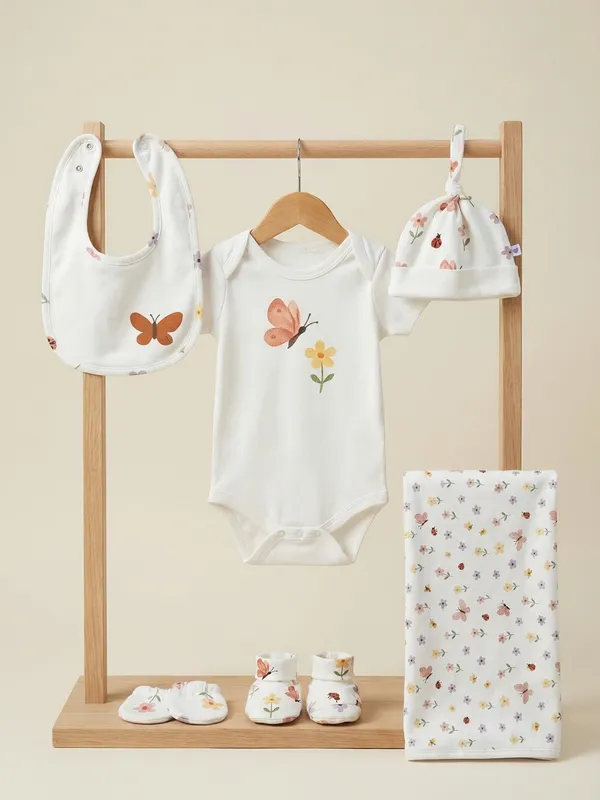 Organic_Cotton_Baby_Gift_Set_–_Butterfly_&_Flower_Theme_Print,_Pack_of_6
