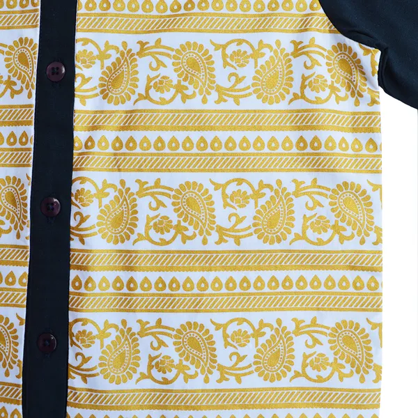 Boys_Kurta_with_Golden_Printed_Attached_Jacket_&_Pyjama-Navy