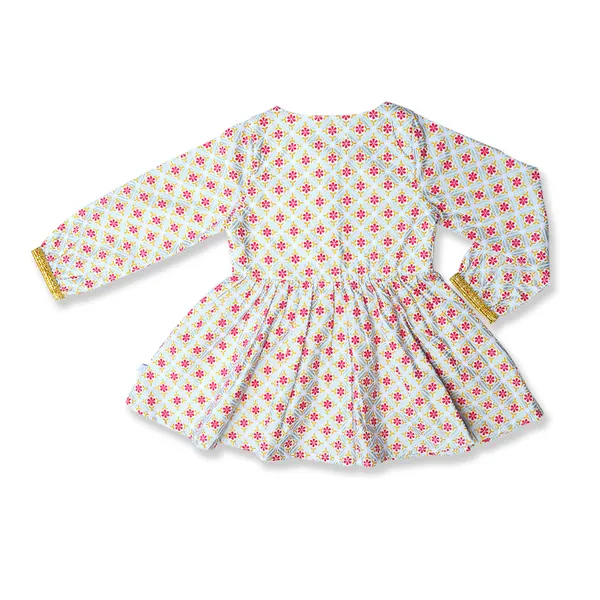 Girls_Organic_Cotton_Ethnic_Printed_Top_&_Salwar-White_&_Red