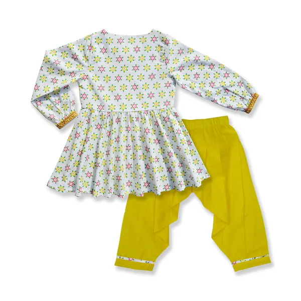 Girls_Organic_Cotton_Rangoli_Printed_Top_&_Salwar_-_White