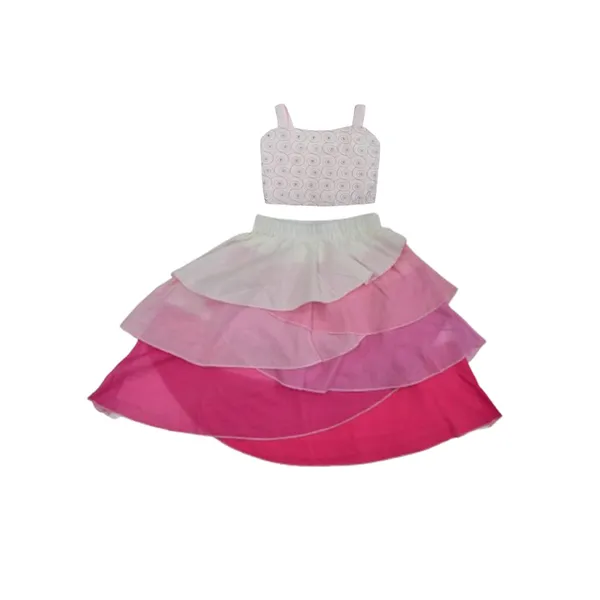 Girls_Organic_Cotton_Frilled_Skirt_&_Top_with_Dupatta