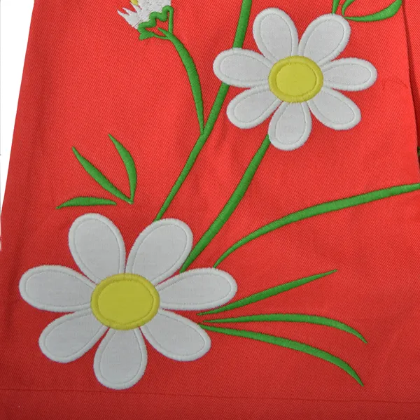 Girls_Organic_Cotton_A-line_Dress_with_Floral_Embriodery-Red