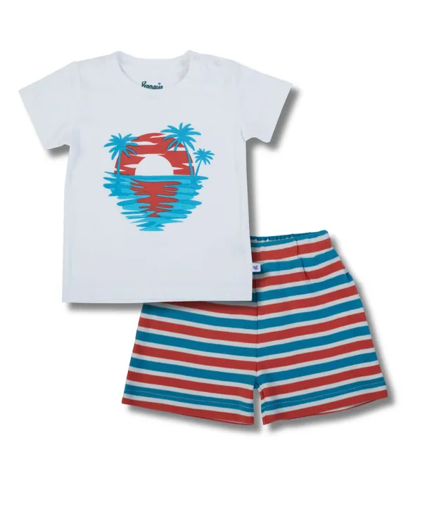 Boys_Organic_Cotton_Half_Sleeve_T_Shirt_And_Shorts_Set_|_Summer_Wear_Co_Ord_Set_For_Kids