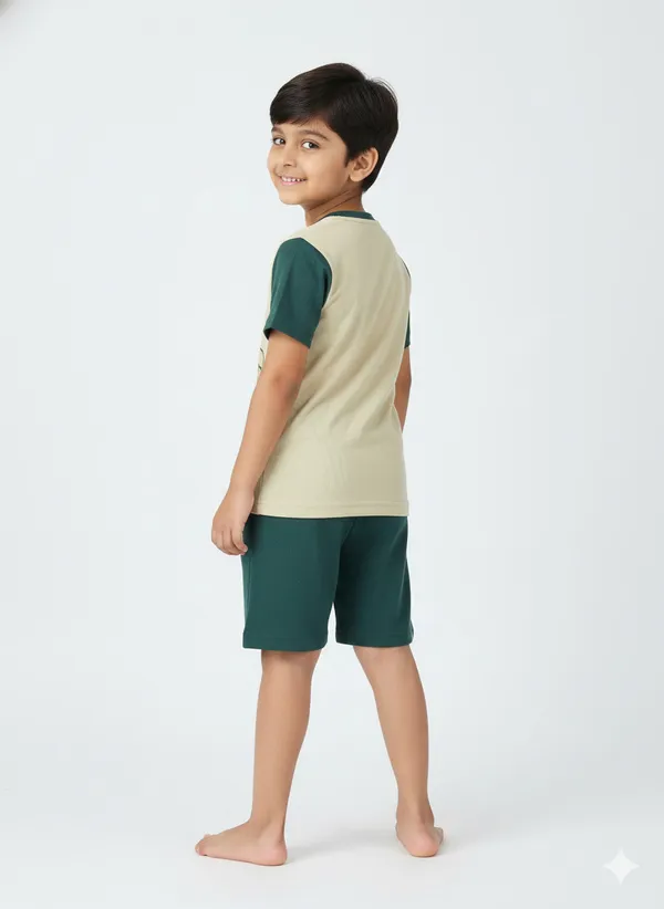 Organic_Cotton_Single_Jersey_Half_Sleeves_Print_And_Applique_Tee_And_Shorts_Set_Mallard_Green