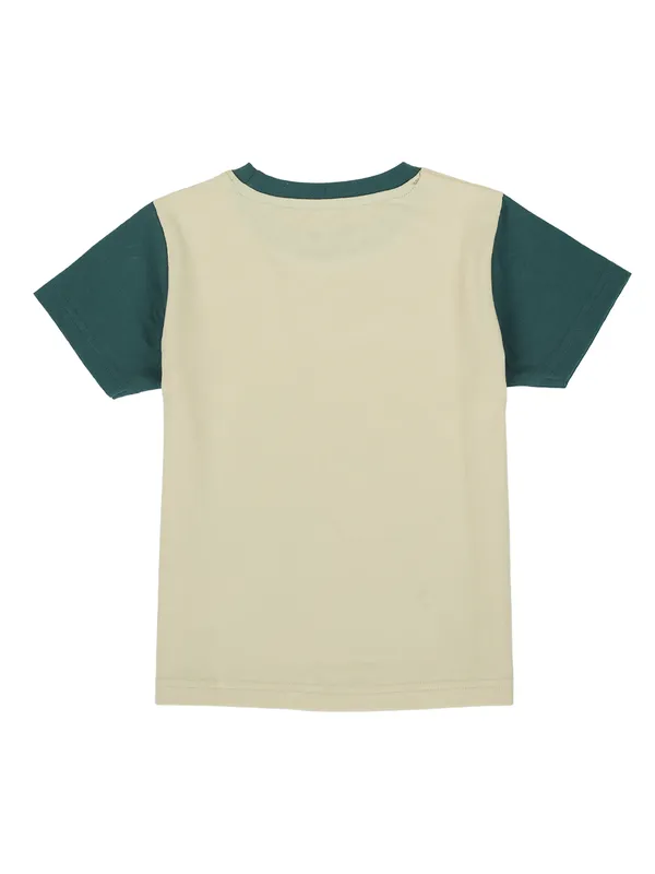 Organic_Cotton_Single_Jersey_Half_Sleeves_Print_And_Applique_Tee_And_Shorts_Set_Mallard_Green
