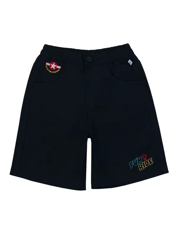 Boys_Black_Organic_Cotton_Breathable_Capri_Shorts,