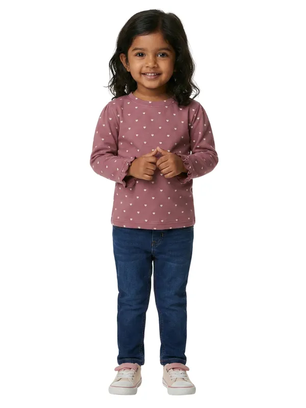 Organic_Cotton_Knits_Full_Sleeve_With_Frill_Hem_Heart_All_Over_Prited_Top_Rhubarb