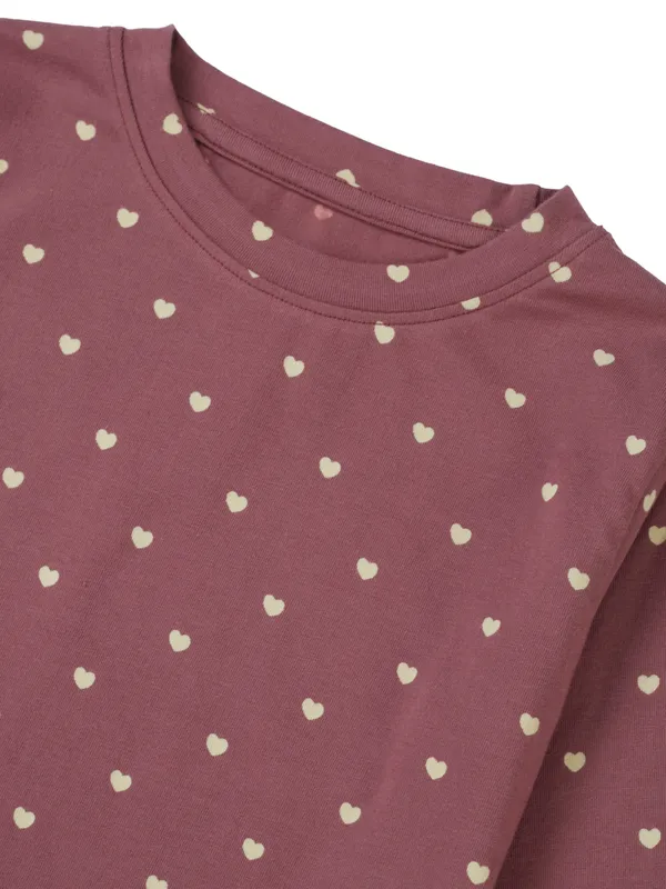Organic_Cotton_Knits_Full_Sleeve_With_Frill_Hem_Heart_All_Over_Prited_Top_Rhubarb