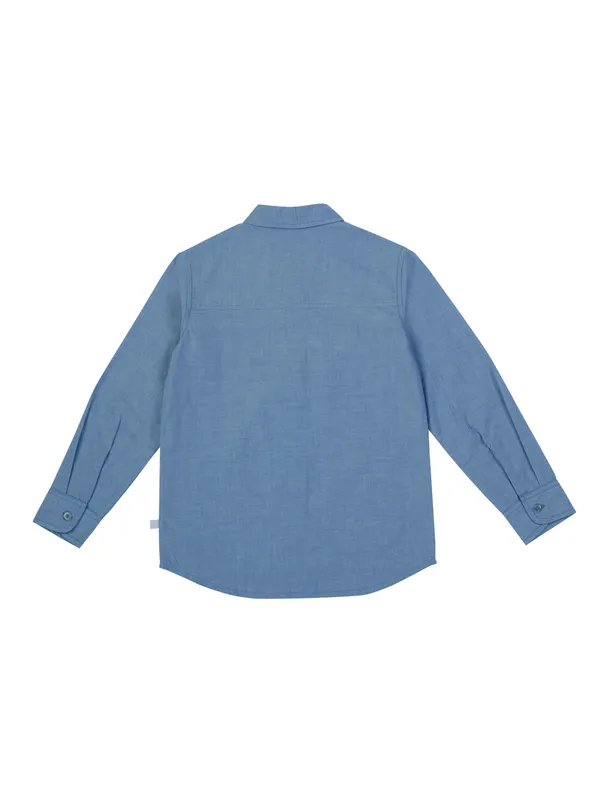 Boys_Organic_Cotton_Full_Sleeve_Shirt_Soft_Chambray_With_Rainbow_Embroidery_Casual_Shirt