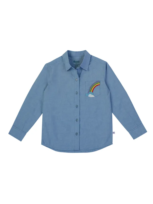Boys_Organic_Cotton_Full_Sleeve_Shirt_Soft_Chambray_With_Rainbow_Embroidery_Casual_Shirt