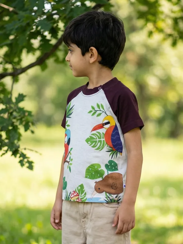 Boys_Organic_Cotton_Single_Jersey_Short_Sleeve_Leafs_And_Bird_Chest_Print_T_Shirt_White