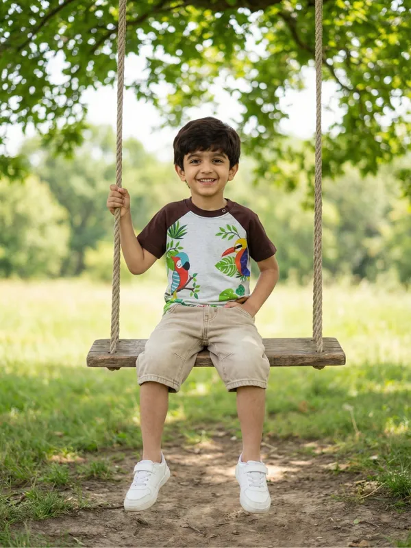 Boys_Organic_Cotton_Single_Jersey_Short_Sleeve_Leafs_And_Bird_Chest_Print_T_Shirt_White