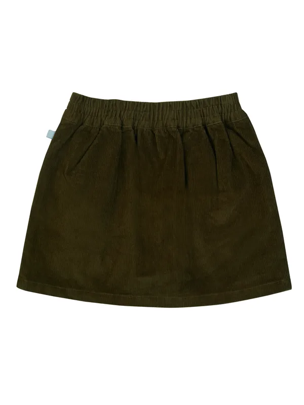 Girls_Organic_Cotton_Corduroy_Skirt_With_Kiwi_Bird_Embroidery_Brown
