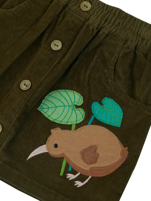Girls_Organic_Cotton_Corduroy_Skirt_With_Kiwi_Bird_Embroidery_Brown