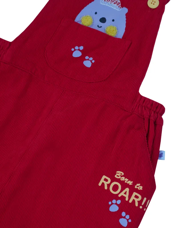 Unisex_Organic_Cotton_Corduroy_Dungarees_Soft_Red