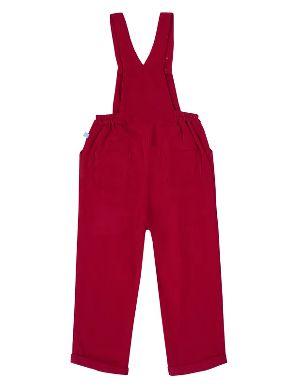 Unisex_Organic_Cotton_Corduroy_Dungarees_Soft_Red