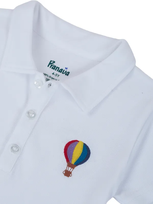 Organic_Cotton_Pique_Half_Sleeves_Embroidered_Balloon_On_Pocket_Polo_T_Shirt_White