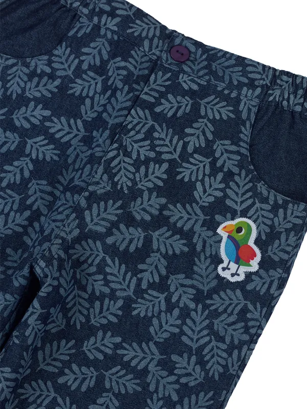 Organic_Cotton_Denim_Full_Length_Leaf_All_Over_Print_And_Bird_Print_Patch_Pant_Blue