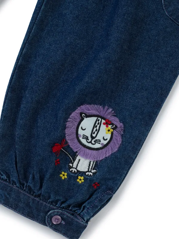 Organic_Cotton_Denim_Cute_Tiger_Applique_Pant_Dark_Blue