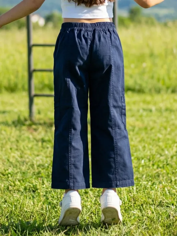 Girls_Organic_Cotton_Heavy_Weight_Twill_Ankle_Length_Flowers_Embroidered_Pant_Navy