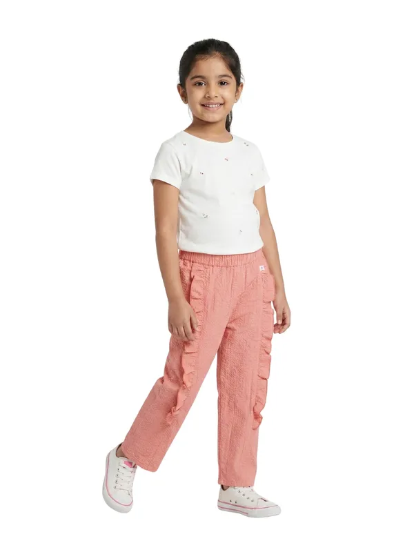 Organic_Cotton_Woven_Solid_Textured_With_Side_Frill_Pant_Peach