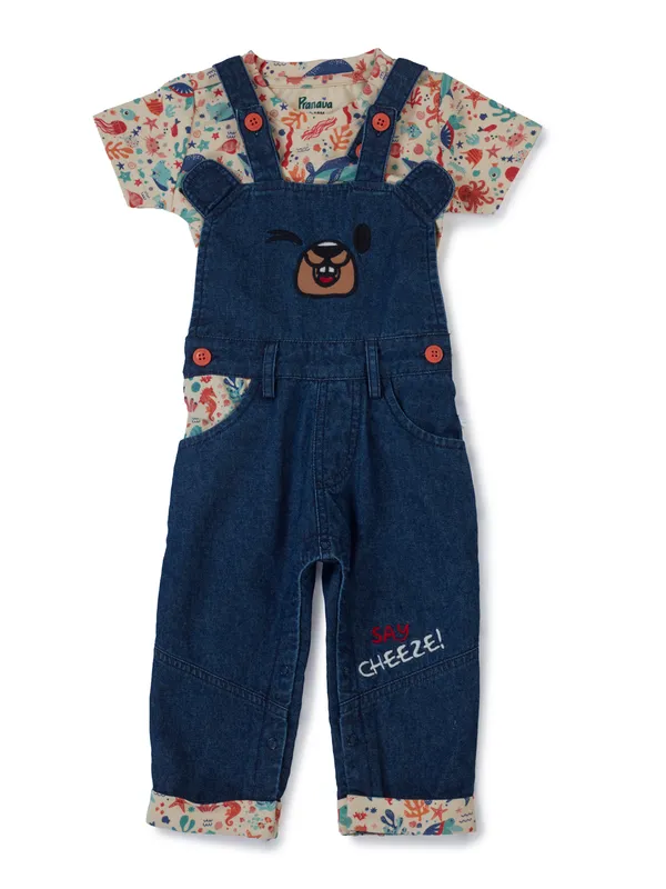 Organic_Cotton_Knits_Short_Sleeve_Sealife_Printed_Tee_With_Embroidered_Dungaree_Blue_And_Cream