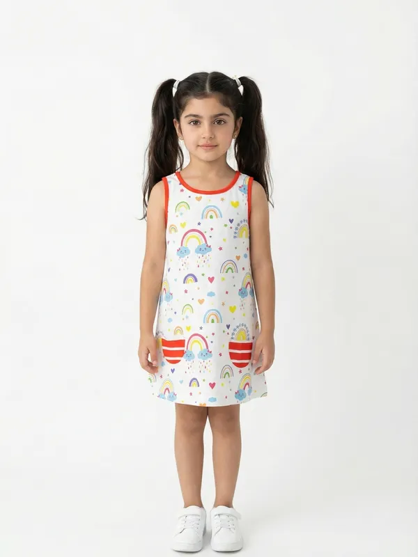 Girls_Organic_Cotton_Single_Jersey_Sleeveless_Rainbow_All_Over_Print_Dress_White