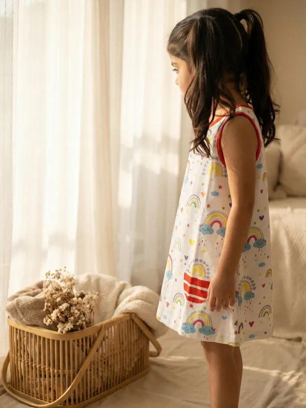 Girls_Organic_Cotton_Single_Jersey_Sleeveless_Rainbow_All_Over_Print_Dress_White