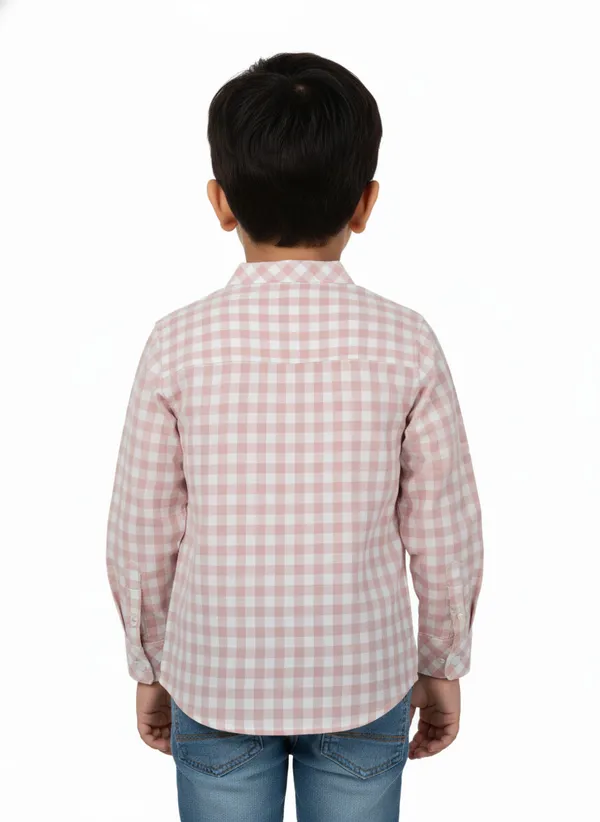 Organic_Cotton_Poplin_Full_Sleeves_Embroidered_Gingham_Check_Shirt_Rose_Pink