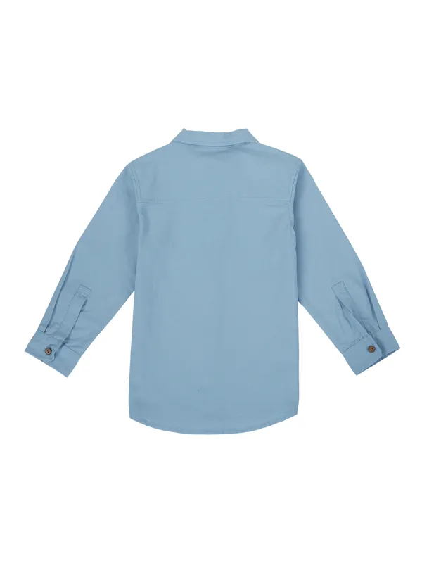 Organic_Cotton_Poplin_Full_Sleeves_Shirt_With_Bowtie_Tide_Blue