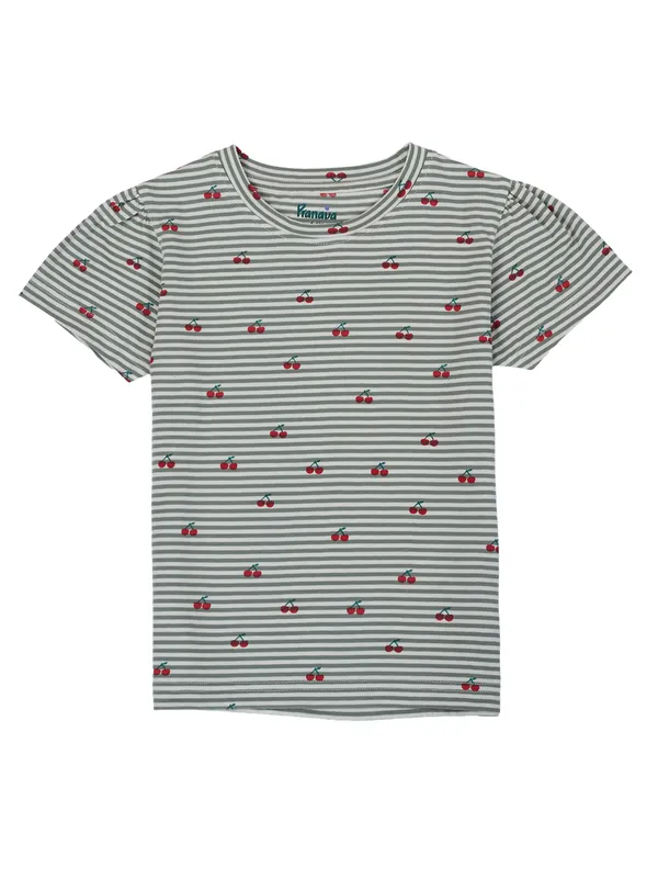 Organic_Cotton_Single_Jersey_Half_Sleeves_Cherry_All_Over_Print_Top_Green