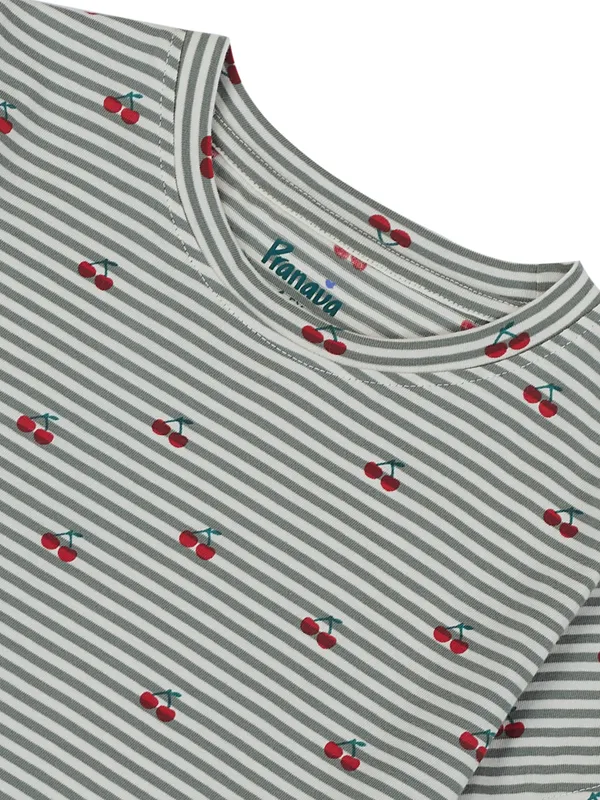 Organic_Cotton_Single_Jersey_Half_Sleeves_Cherry_All_Over_Print_Top_Green