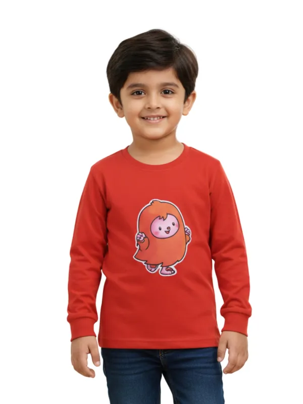 Organic_Cotton_Interlock_Full_Sleeves_Applique_Print_T_Shirt_Orange