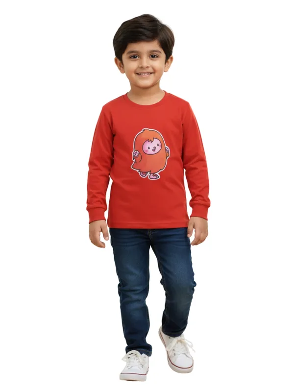 Organic_Cotton_Interlock_Full_Sleeves_Applique_Print_T_Shirt_Orange