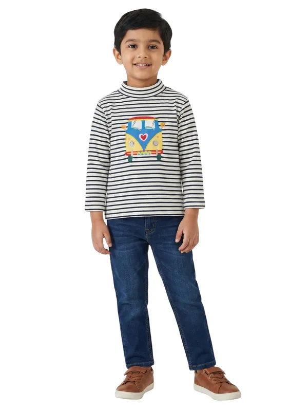 Organic_Cotton_Knits_Full_Sleeve_Bright_And_Colourful_Van_Applique_Striped_T_Shirt_Navy_And_White