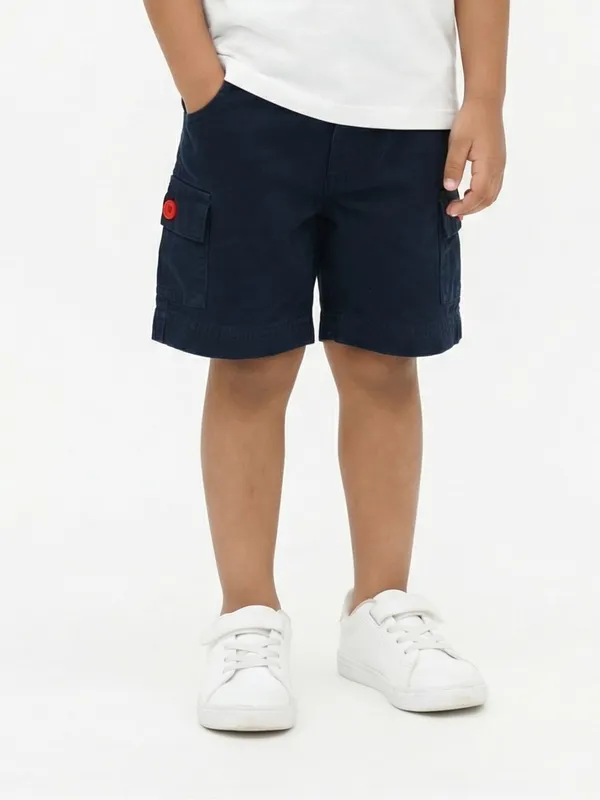 Boys_Organic_Cotton_Rib_Knee_Length_Bus_Applique_Shorts_Navy