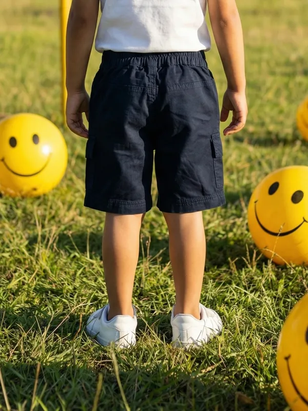 Boys_Organic_Cotton_Rib_Knee_Length_Bus_Applique_Shorts_Navy