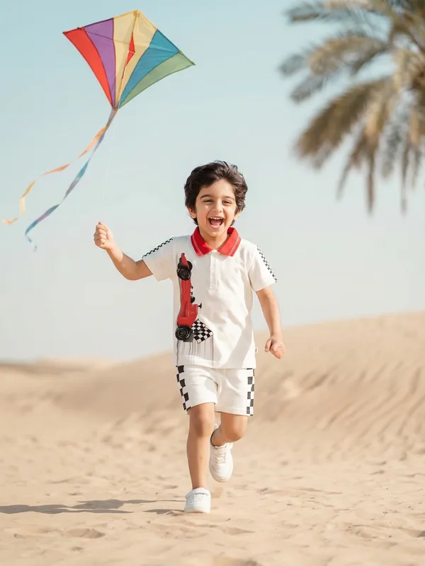 Boys_Organic_Cotton_Pique_Short_Sleeve_Racing_Car_Digital_Print_And_Tipping_Embroidered_Polo_T_Shirt_And_Shorts_Set