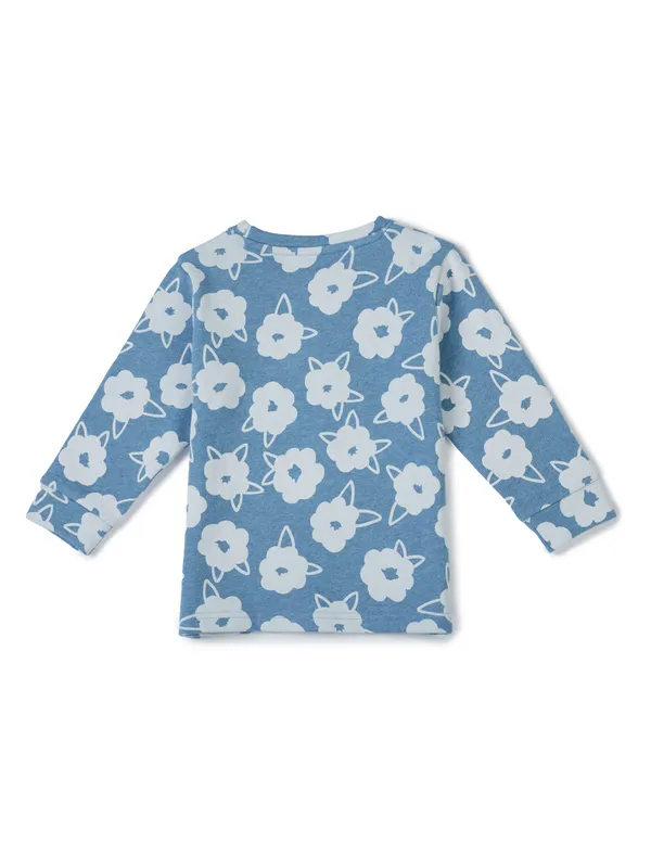 Organic_Cotton_Fleece_Full_Sleeve_All_Over_Floral_And_Bunny_Printed_Top_Blue