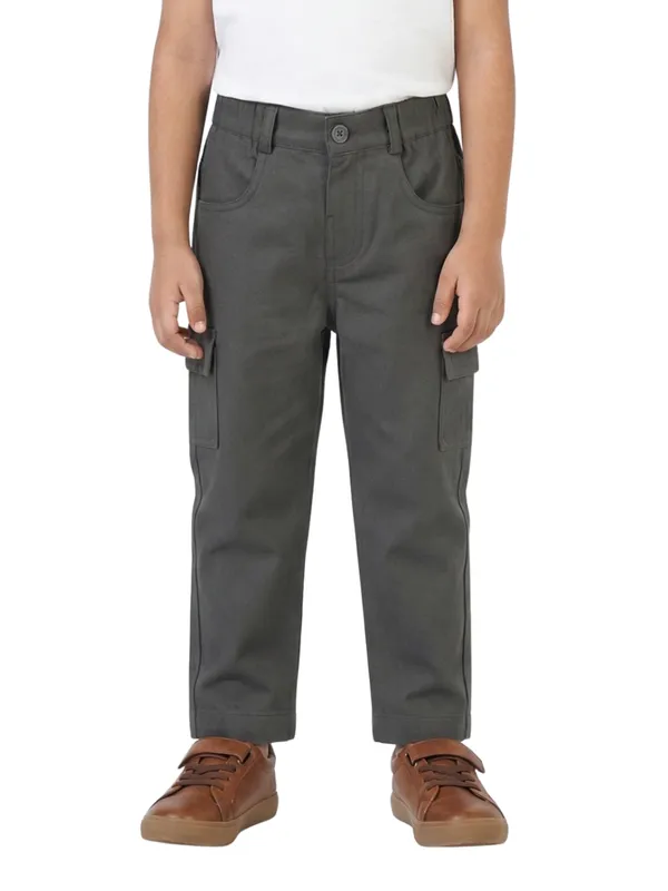 Organic_Cotton_Woven_Elastic_Waist_Cargo_Pants_Dark_Grey