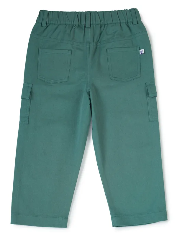 Organic_Cotton_Woven_Elastic_Waist_Cargo_Pants_Green