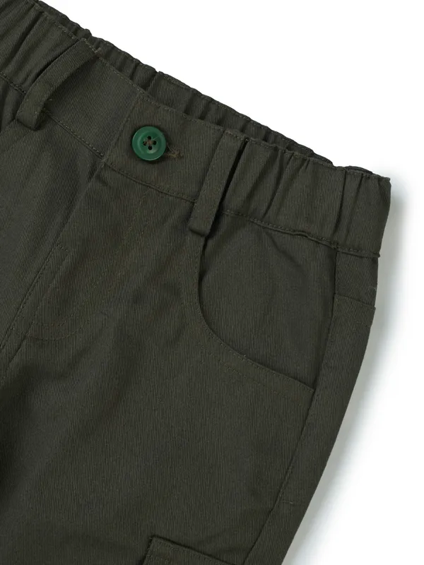 Organic_Cotton_Woven_Elastic_Waist_Cargo_Pants_Olive_Green