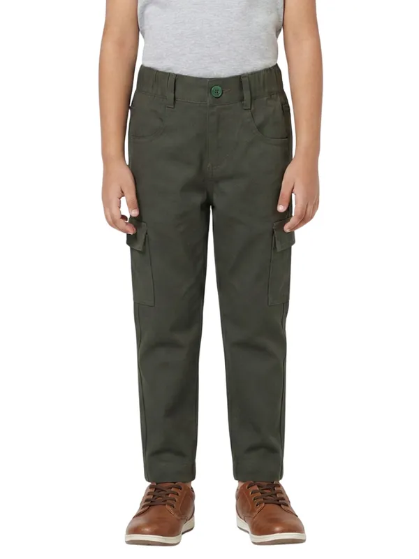 Organic_Cotton_Woven_Elastic_Waist_Cargo_Pants_Olive_Green