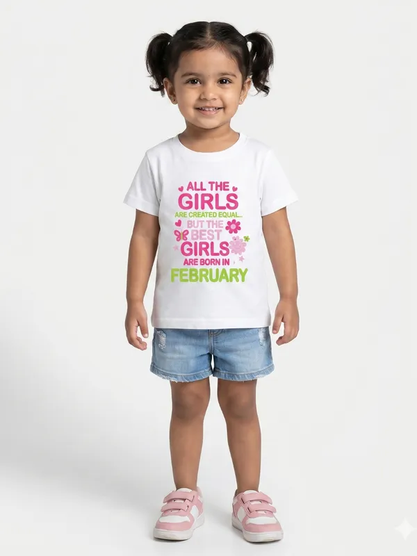 Girls_February_Birthday_T-Shirt_|_100%_Organic_Cotton_|_White_Printed_Half_Sleeve_Round_Neck_Kids_Tee
