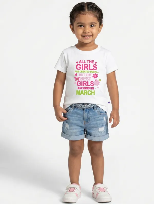 Girls_March_Birthday_T-Shirt_|_100%_Organic_Cotton_|_White_Printed_Half_Sleeve_Round_Neck_Kids_Tee
