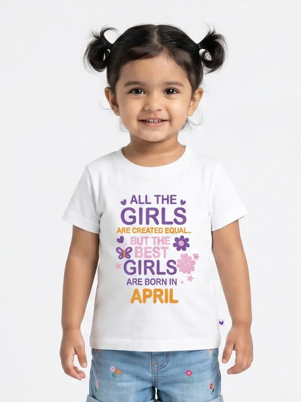 Girls_April_Birthday_T-Shirt_|_100%_Organic_Cotton_|_White_Printed_Half_Sleeve_Round_Neck_Kids_Tee