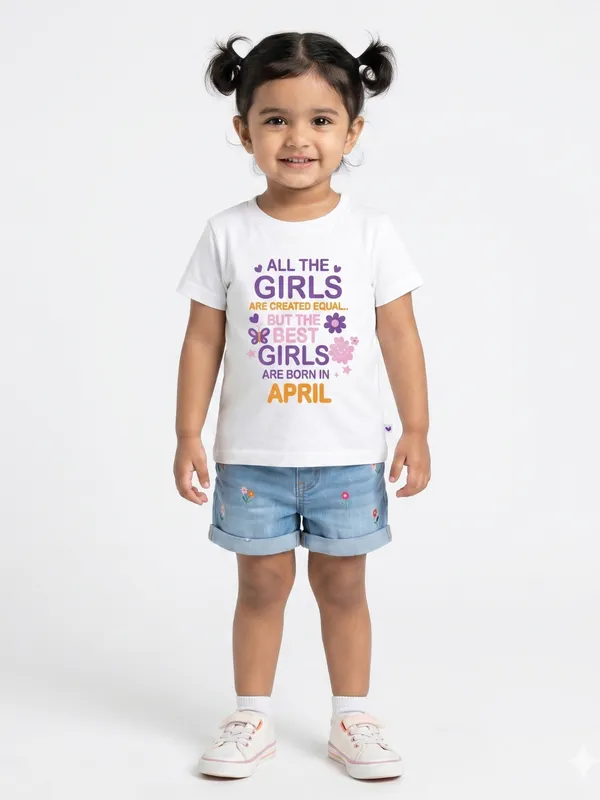 Girls_April_Birthday_T-Shirt_|_100%_Organic_Cotton_|_White_Printed_Half_Sleeve_Round_Neck_Kids_Tee